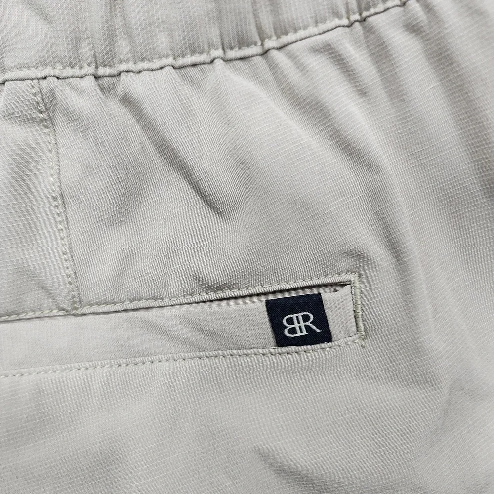 Banana Republic Shorts Mens 40 Beige Stretch Chino Elastic Waist 9 Inseam Casual